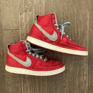 Nike Red Nylon High-tops, Size 7.5